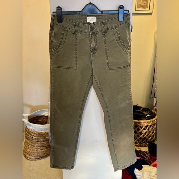 Pilcro Pants - Pilcro Olive Green Utility Pants Size 27